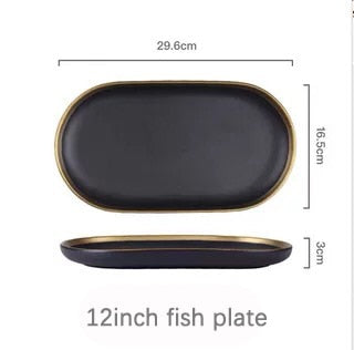 Black Tableware Set