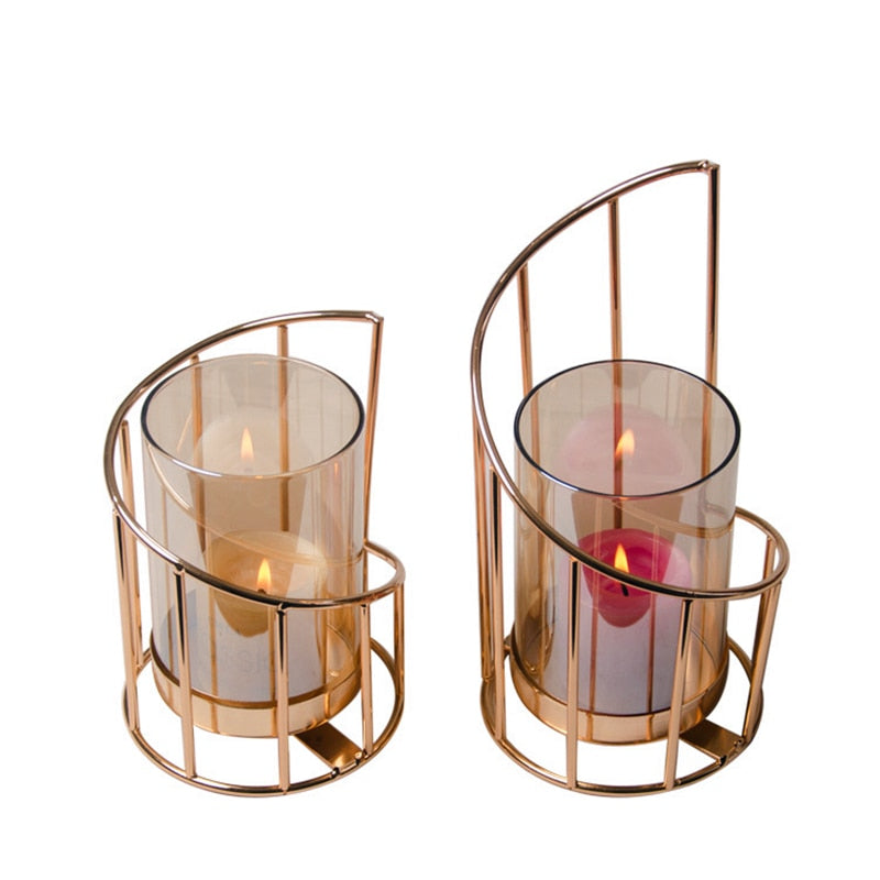 Golden Candle Holder