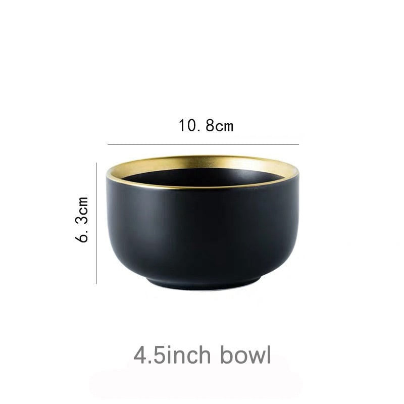 Black Tableware Set