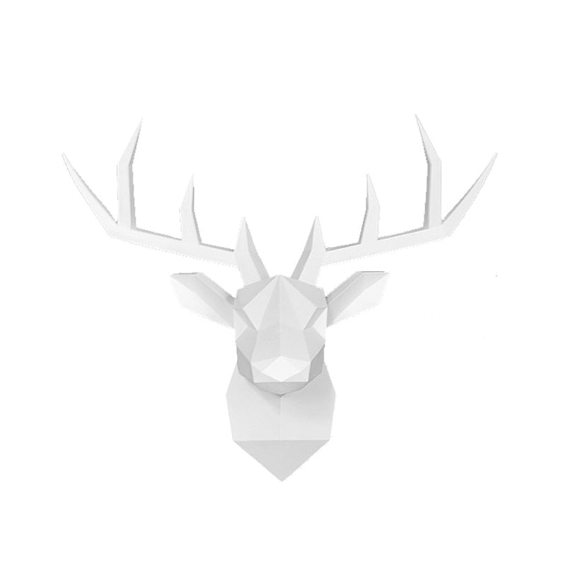 Deer Head Wall Decor Animal Resin Statue Sculpture