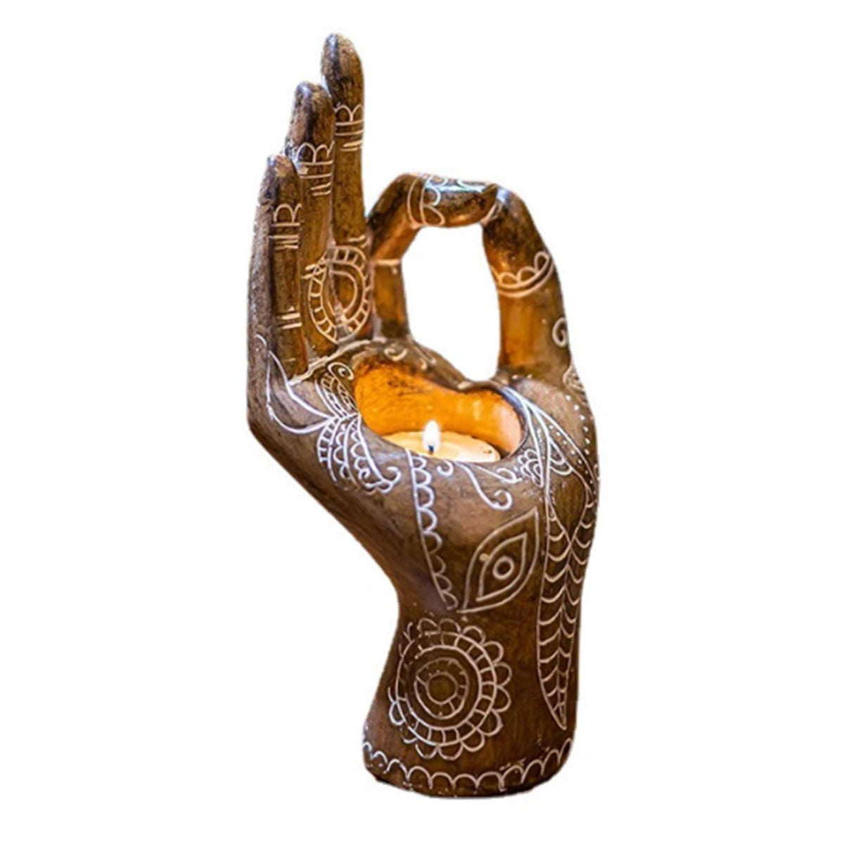 Candle Holder Mudra Hand