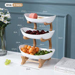 Fruit Plates with Wood Holder