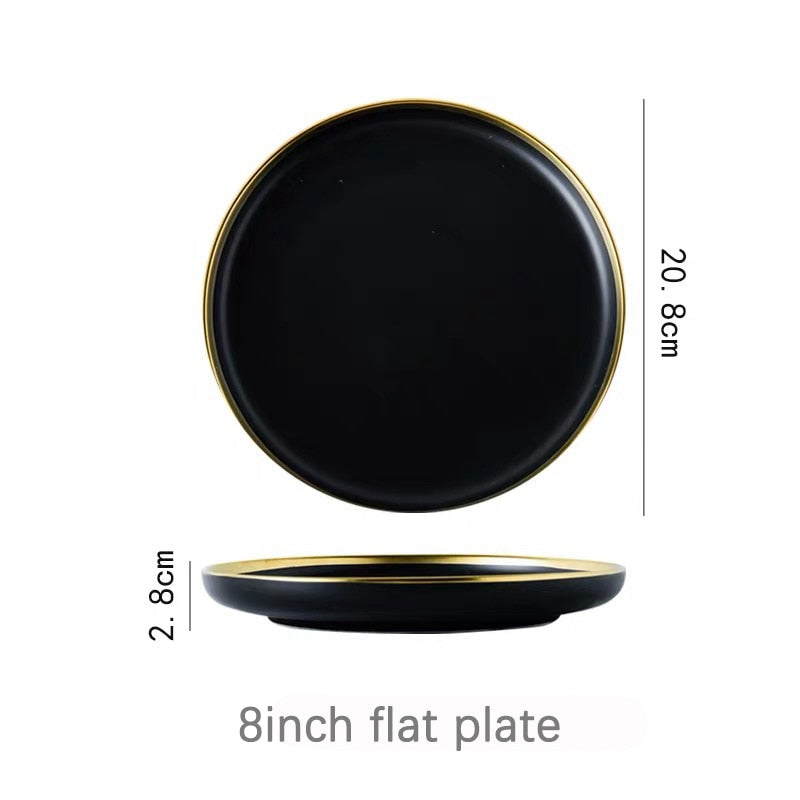 Black Tableware Set