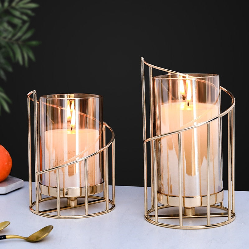 Golden Candle Holder