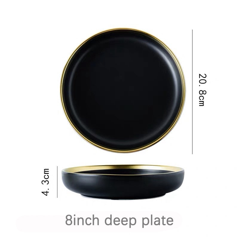 Black Tableware Set