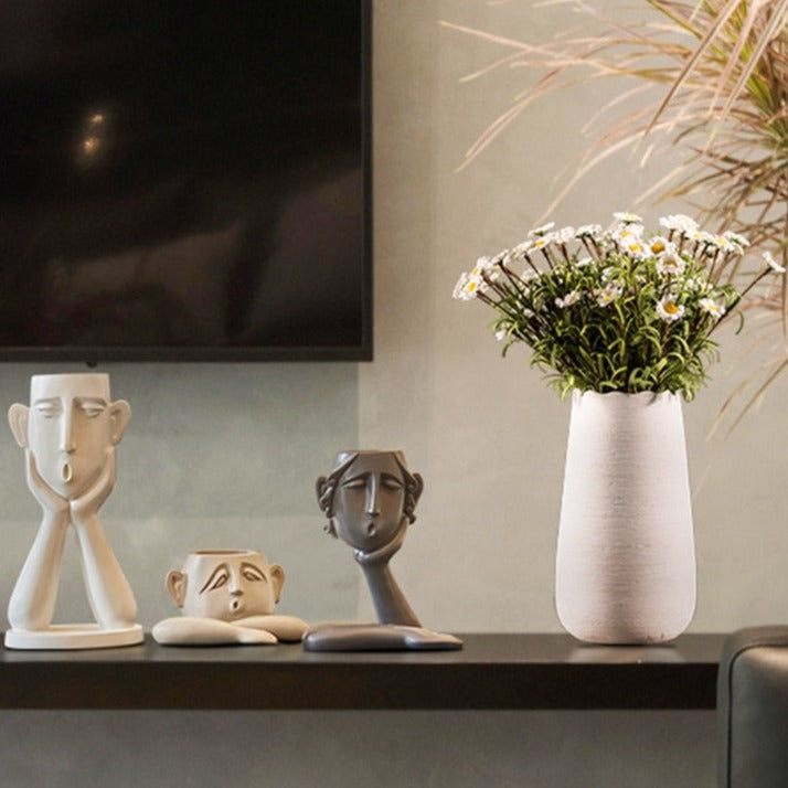 Resin Face Sculptures