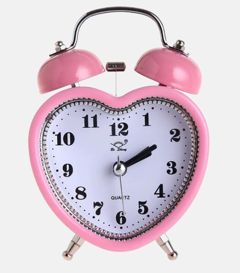 Heart Shape Bell Alarm Clock