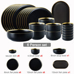 Black Tableware Set