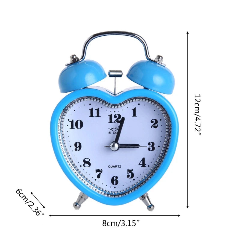 Heart Shape Bell Alarm Clock