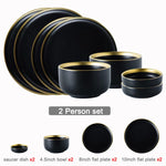 Black Tableware Set