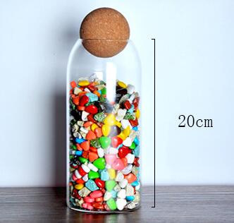 Cork Stopper Borosilicate Glass Jar