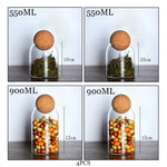 Cork Stopper Borosilicate Glass Jar