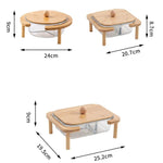 Glass Service Tray With Lid