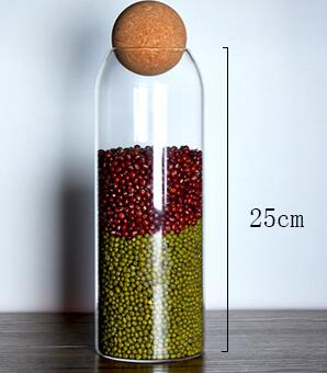 Cork Stopper Borosilicate Glass Jar