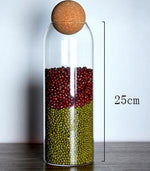 Cork Stopper Borosilicate Glass Jar