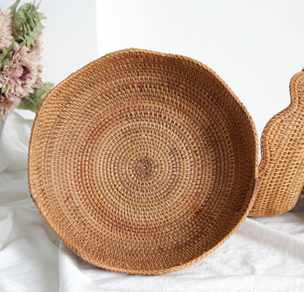 Handwoven Rattan Basket Set