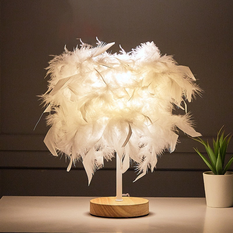 Feather Table Lamp