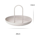 Round Storage Tray with Handle