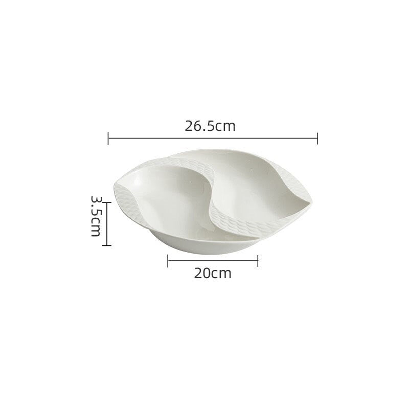 Divided Dinner Ceramic Plate