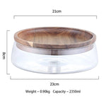 Glass Storage Containers with Wooden Lid