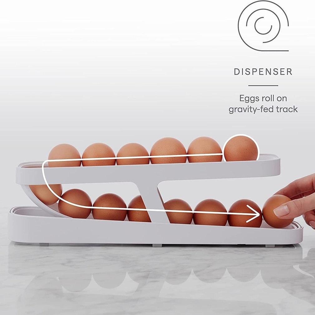 Rolldown Refrigerator Egg Dispenser for Kitchen