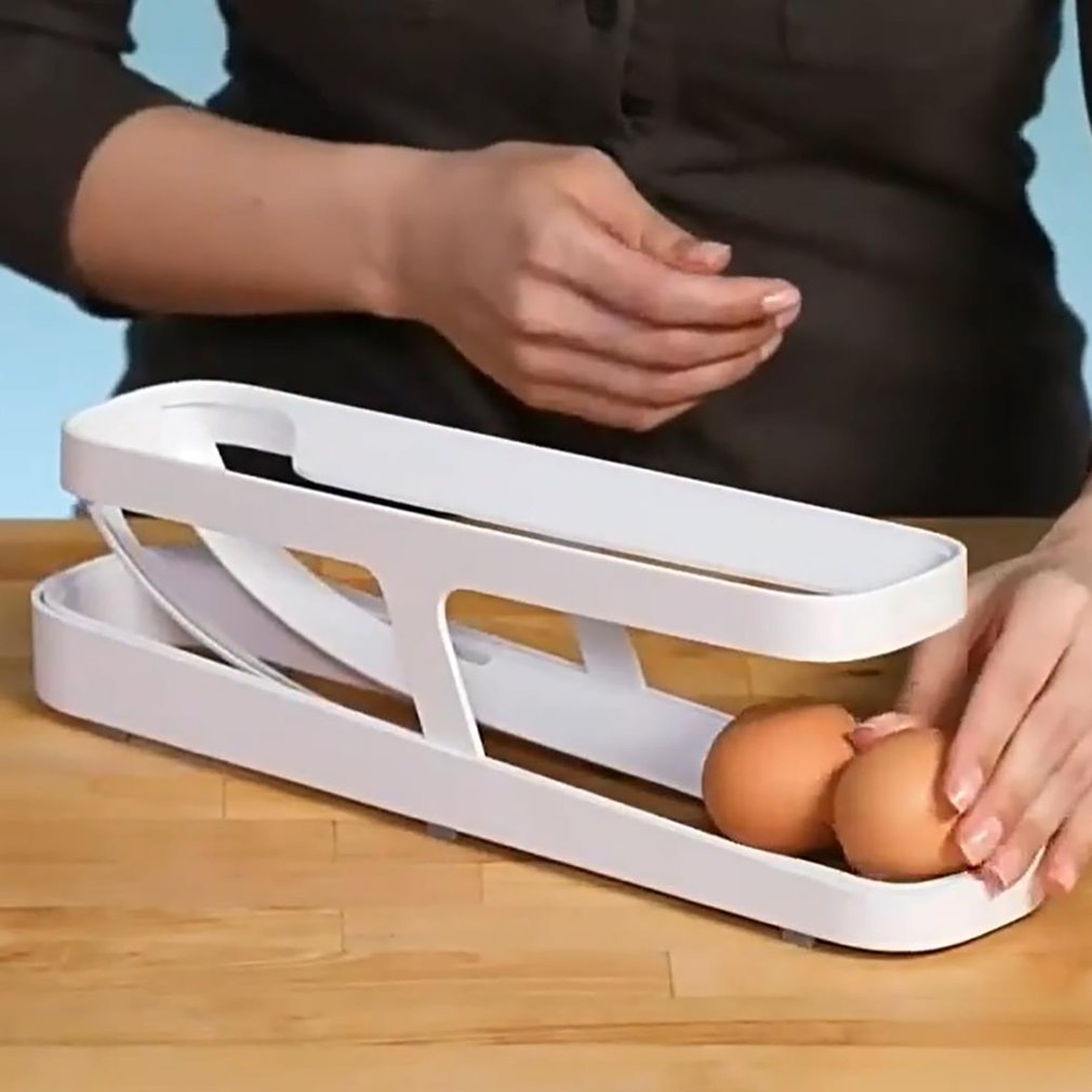 Rolldown Refrigerator Egg Dispenser for Kitchen