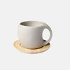 Ceramic Mug and Wooden Coaster set