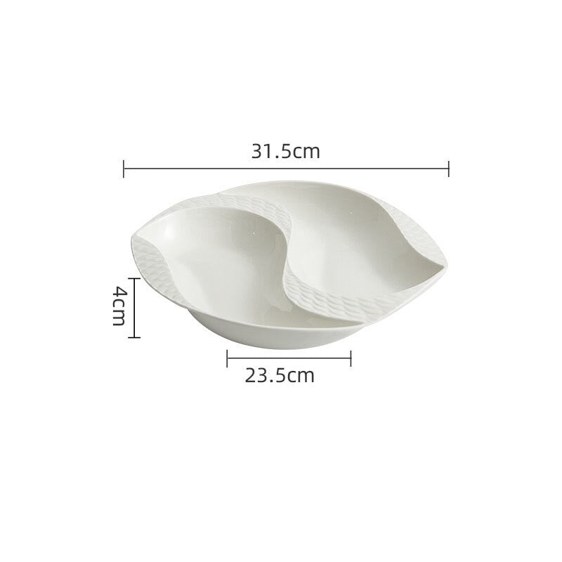 Divided Dinner Ceramic Plate