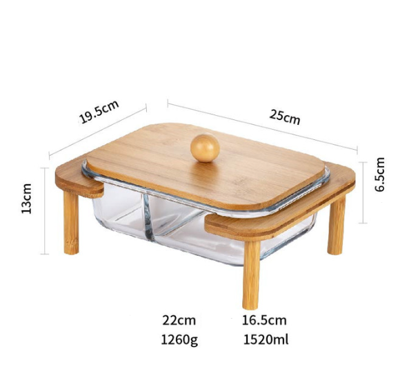 Glass Service Tray With Lid
