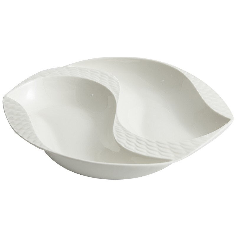 Divided Dinner Ceramic Plate