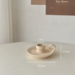 Ceramic Candlestick Holder with Handle