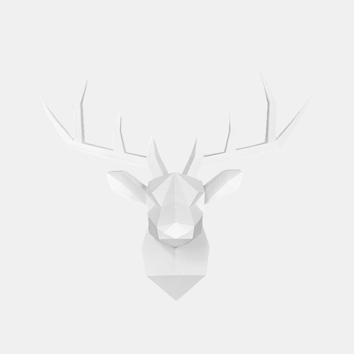 Deer Head Wall Decor Animal Resin Statue Sculpture