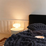 Black Faux Fur Blanket and Pillow Set