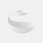 Ceramic French Fries Plate with Sauce Dip