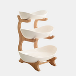 Fruit Plates with Wood Holder