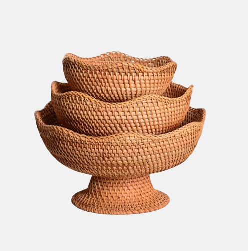 Handwoven Rattan Basket Set