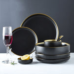 Black Tableware Set