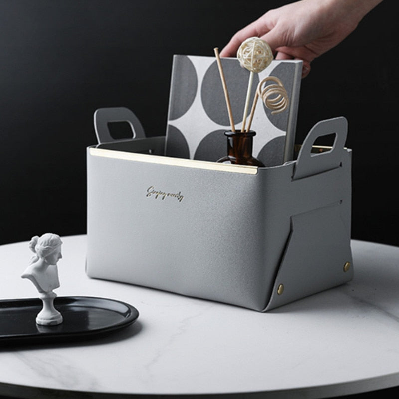 PU Leather Storage Box