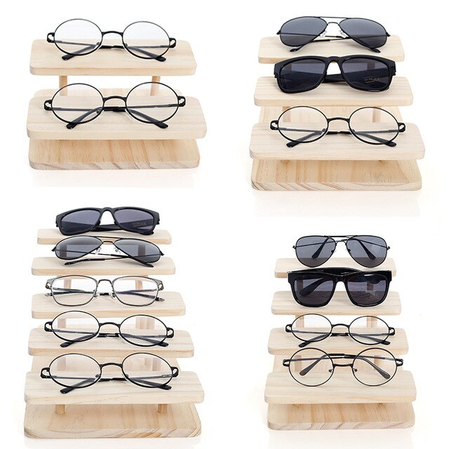 Wooden Sunglasses Holder Stand