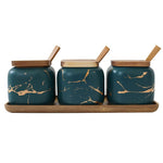 Marbled Ceramic Seasoning Cans