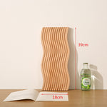 Ribbed Wood Serving Board Set