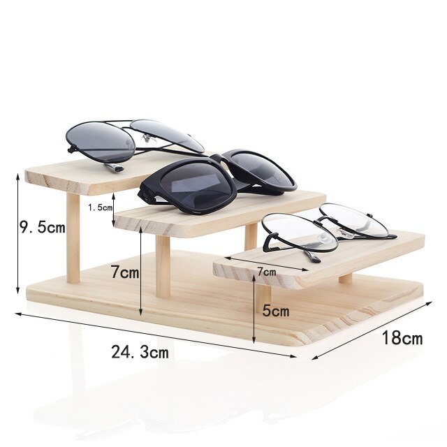Wooden Sunglasses Holder Stand