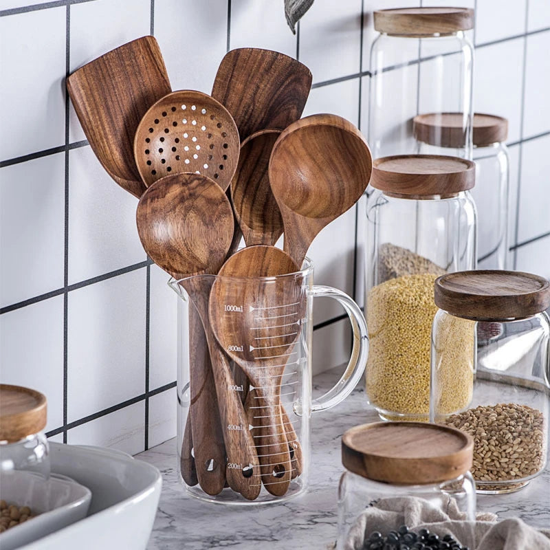 Wood Kitchen Utensils Set