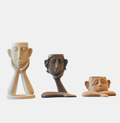 Resin Face Sculptures