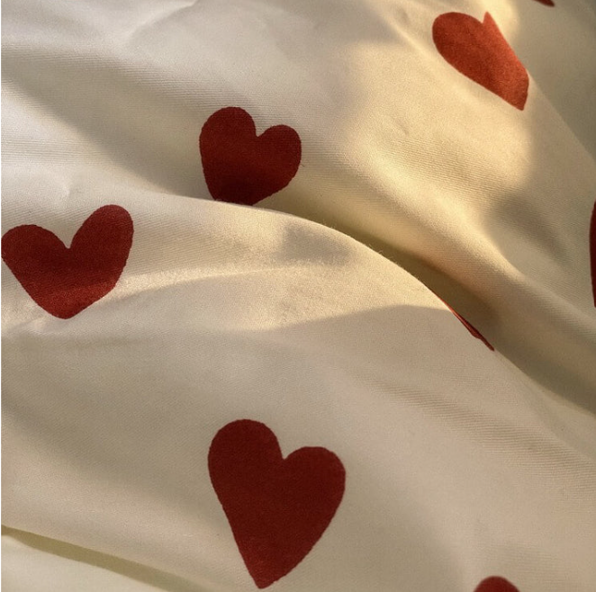Red Hearts Duvet Cover Set