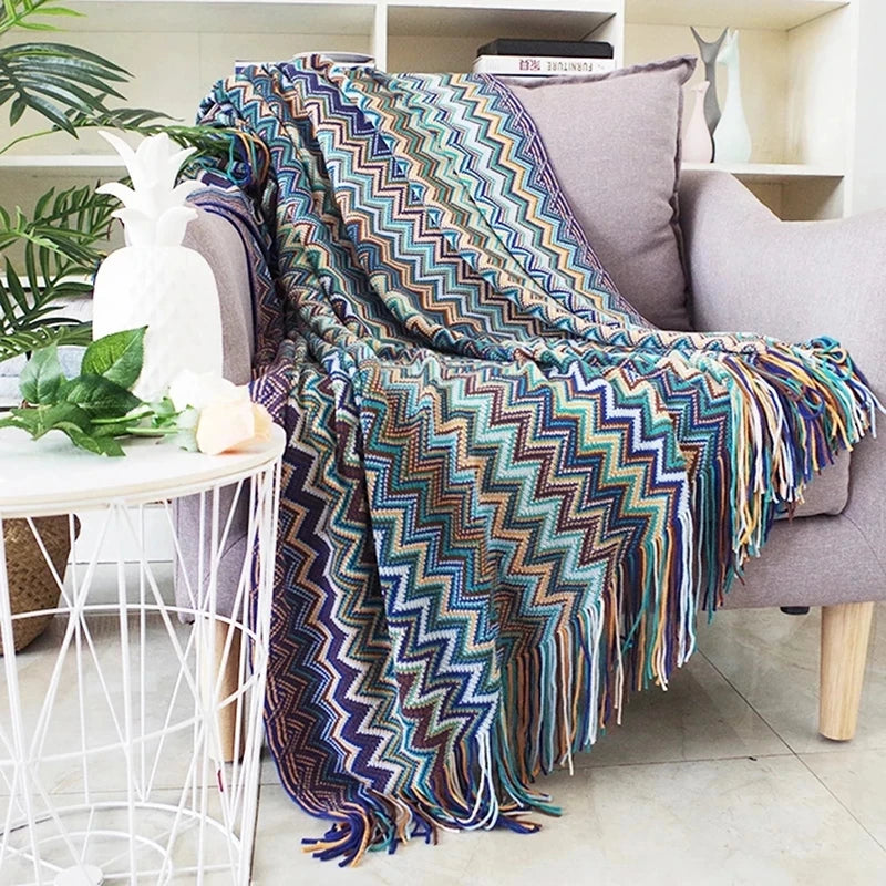 Boho Bed Plaid Blanket