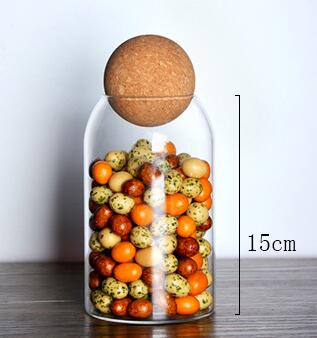 Cork Stopper Borosilicate Glass Jar