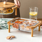 Glass Service Tray With Lid