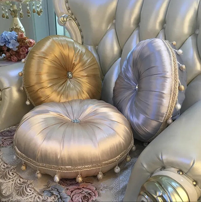 Round Satin Cushion