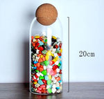 Cork Stopper Borosilicate Glass Jar